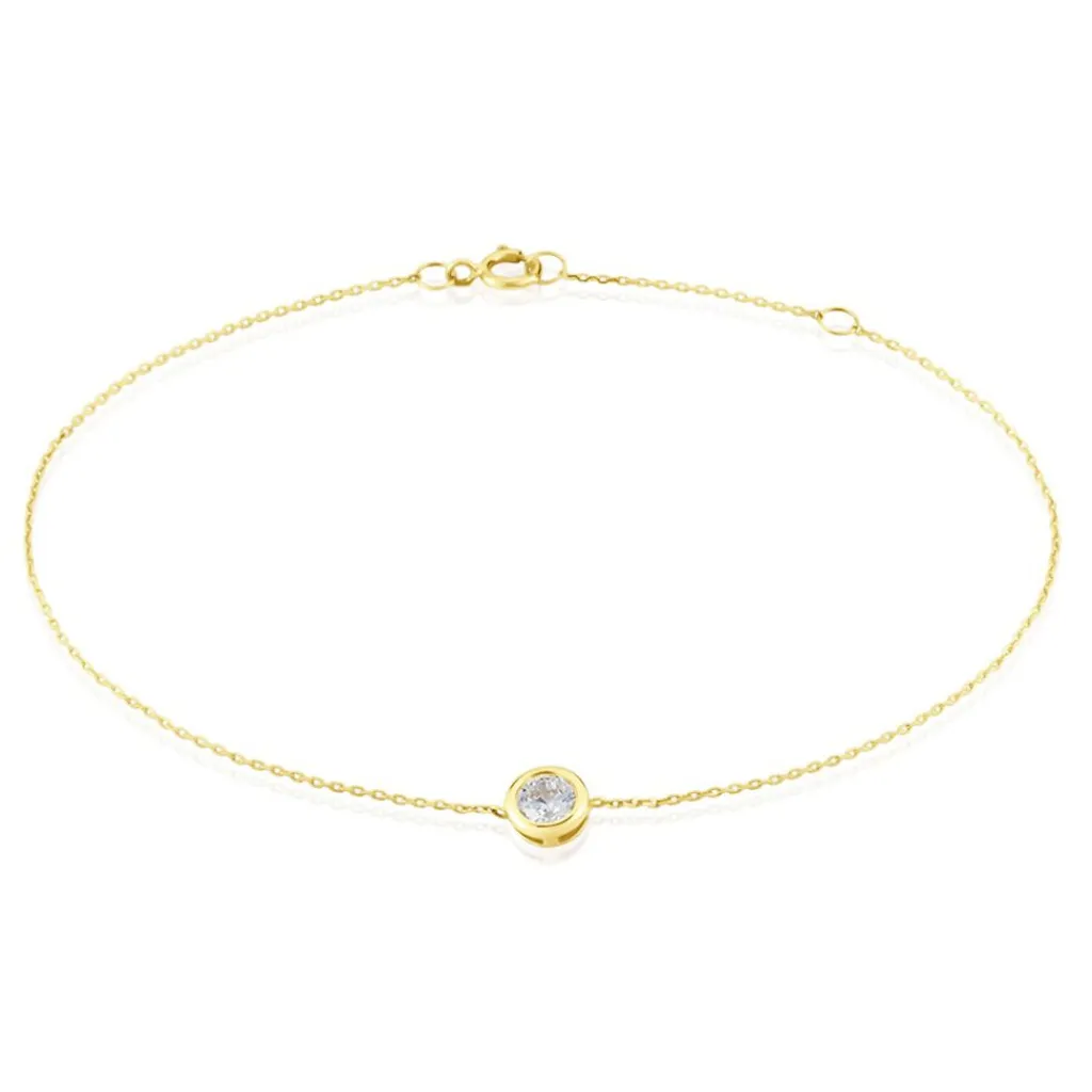 Histoire d'Or Bracelet Columbine De Zirconium Blanc or jaune oxyde Online