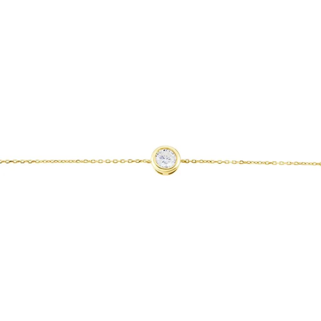 Histoire d'Or Bracelet Columbine De Zirconium Blanc or jaune oxyde Online