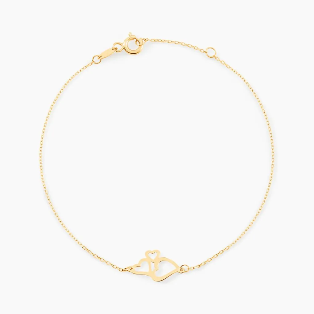 Histoire d'Or Bracelet Corazones Or Jaune Sale