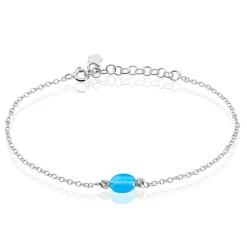 Histoire d'Or Bracelet Corelana Argent Blanc Pierre De Synthese Best
