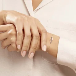 Histoire d'Or Bracelet Courbes Or Blanc Diamant Online
