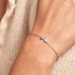 Histoire d'Or Bracelet Court Argent Blanc Giullia Oxyde De Zirconium New