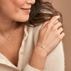 Histoire d'Or Bracelet Court Argent Blanc Giullia Oxyde De Zirconium New