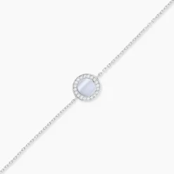 Histoire d'Or Bracelet Court Argent Blanc Nawala Oxyde De Zirconium argent blanc oxyde Hot