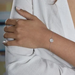 Histoire d'Or Bracelet Court Argent Blanc Nawala Oxyde De Zirconium argent blanc oxyde Hot