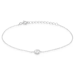 Histoire d'Or Bracelet Court Argent Blanc Laureano Oxyde De Zirconium Best