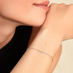 Histoire d'Or Bracelet Court Argent Blanc Constantin Oxyde De Zirconium argent blanc oxyde Best