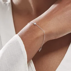 Histoire d'Or Bracelet Court Argent Blanc Lylwenn Oxyde De Zirconium argent blanc oxyde Discount