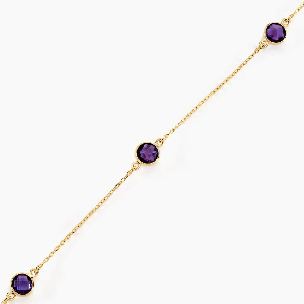 Histoire d'Or Bracelet Cressida Or Jaune Amethyste Violet Sale