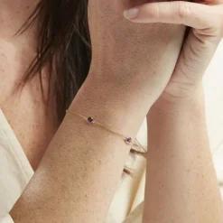 Histoire d'Or Bracelet Cressida Or Jaune Amethyste Violet Sale