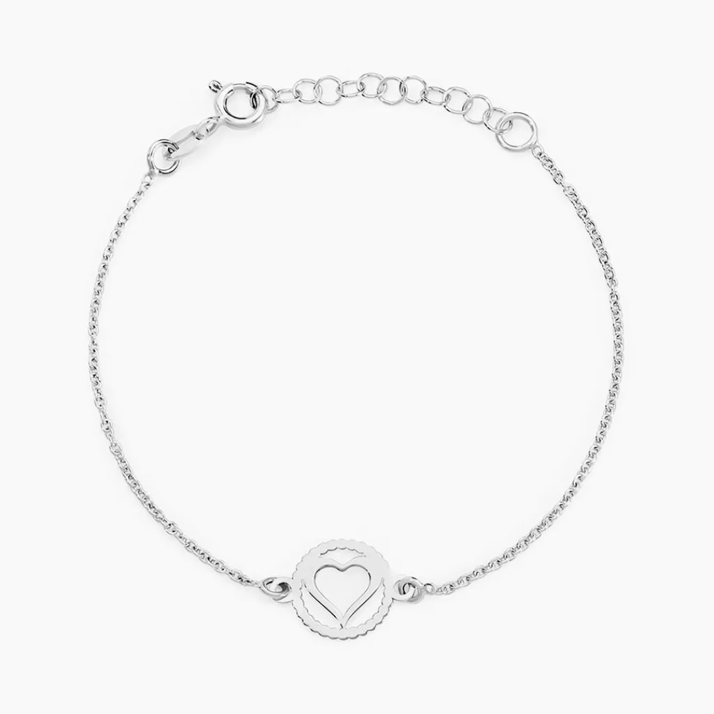 Histoire d'Or Bracelet Cuore Argent Blanc Hot