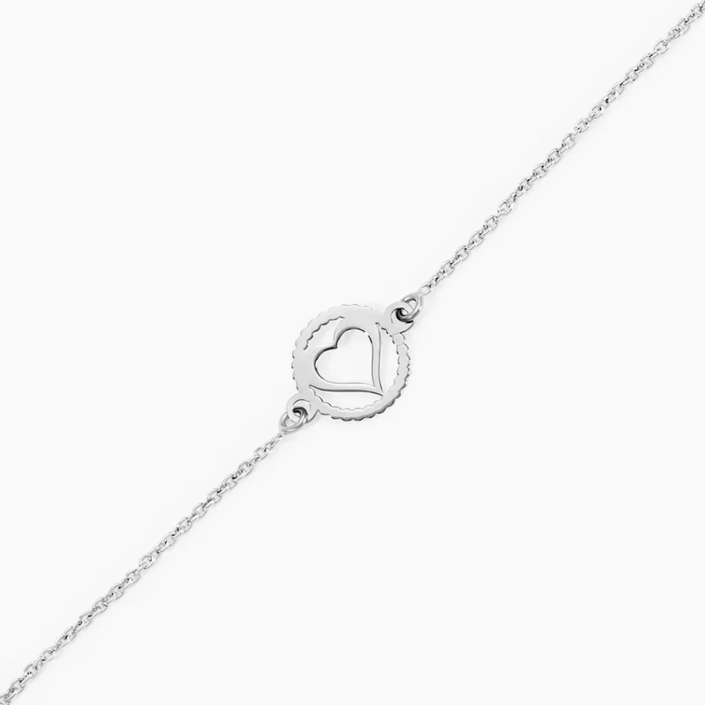 Histoire d'Or Bracelet Cuore Argent Blanc Hot
