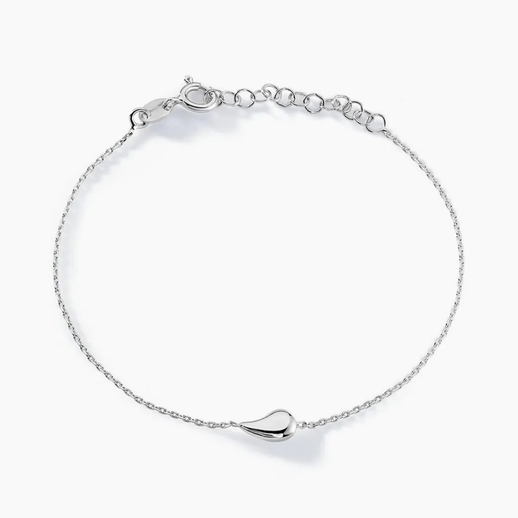 Histoire d'Or Bracelet Curve Argent Blanc