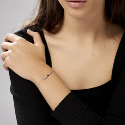 Histoire d'Or Bracelet Cyprielle Argent Blanc Pierre De Synthese Discount