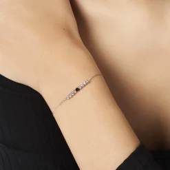 Histoire d'Or Bracelet Cyprielle Argent Blanc Pierre De Synthese Discount