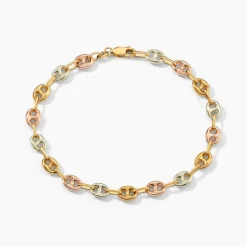 Histoire d'Or Bracelet Dami Maille Grain De Café or tricolore Clearance