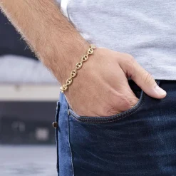 Histoire d'Or Bracelet Dami Maille Grain De Café or jaune Outlet