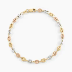 Histoire d'Or Bracelet Dami Maille Grain De Café or tricolore Clearance