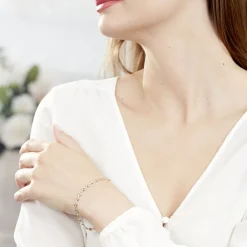 Histoire d'Or Bracelet Dami Maille Grain De Café or tricolore Clearance