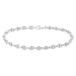Histoire d'Or Bracelet Dami Maille Grain De Cafe or blanc Clearance
