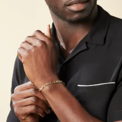 Histoire d'Or Bracelet Danae Plaquette Or Bicolore New