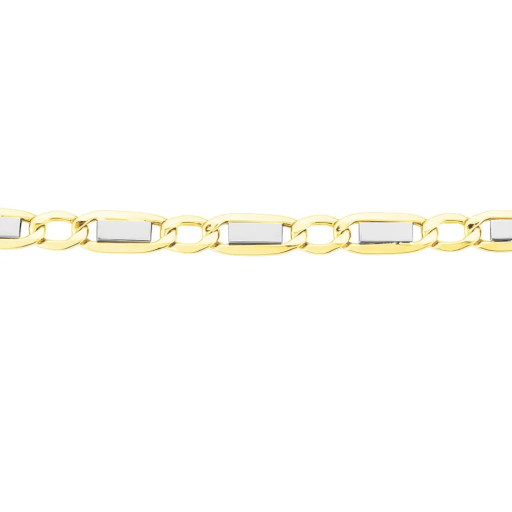 Histoire d'Or Bracelet Danae Plaquette Or Bicolore Discount