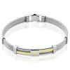 JOURDAN Bracelet Davilia Or Acier Bicolore New