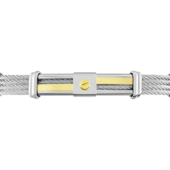 JOURDAN Bracelet Davilia Or Acier Bicolore New