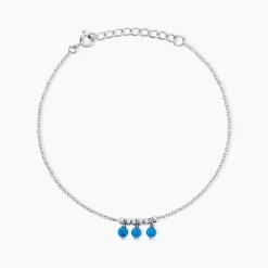 Histoire d'Or Bracelet Della Argent Blanc Turquoise Sale
