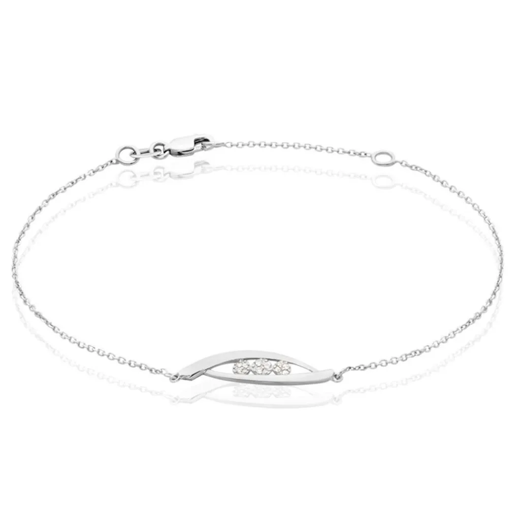 Histoire d'Or Bracelet Delphine Or Blanc Diamant Sale