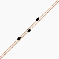 Histoire d'Or Bracelet Diamantine Argent Rose Pierre De Synthese