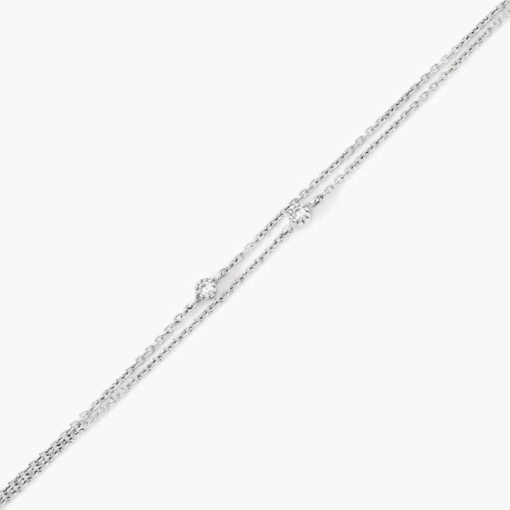 Histoire d'Or Bracelet Donya Argent Blanc Oxyde De Zirconium Best