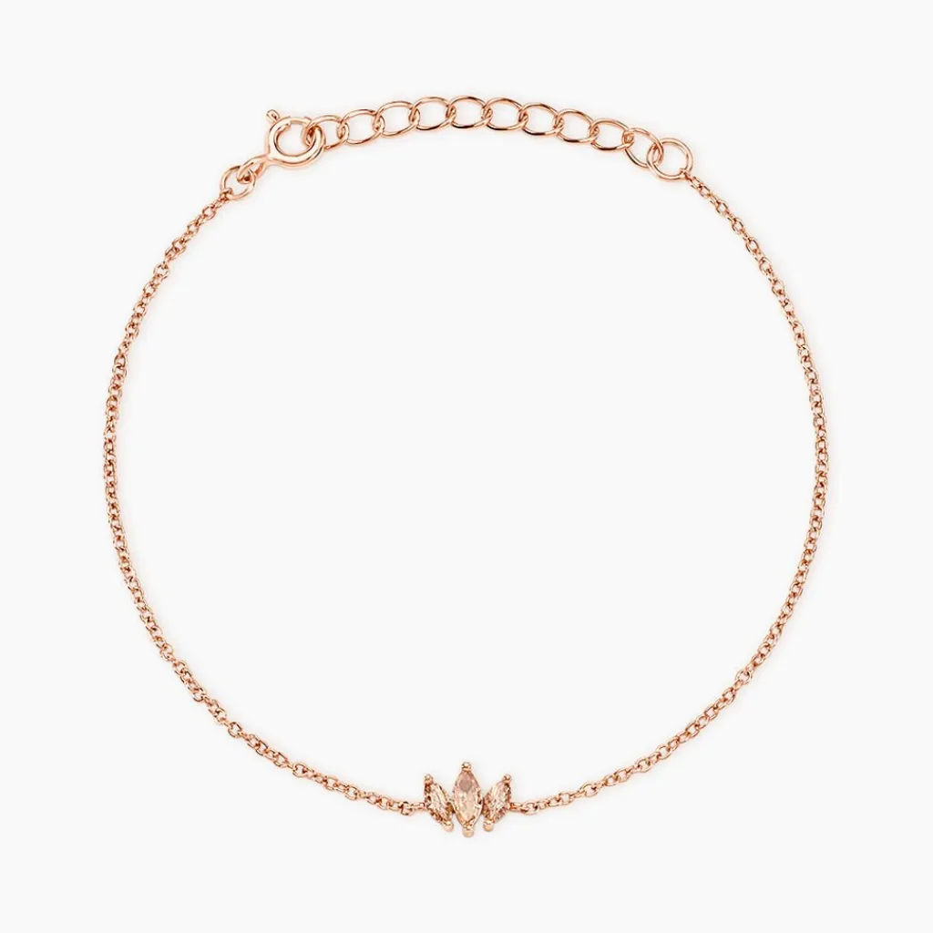 Histoire d'Or Bracelet Duchesse Argent Rose Oxyde De Zirconium Hot