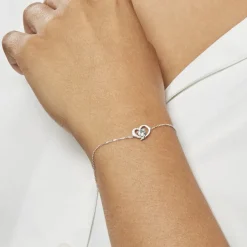 Histoire d'Or Bracelet Eliana Or Blanc Topaze Et Oxyde De Zirconium or blanc topaze bleue Discount