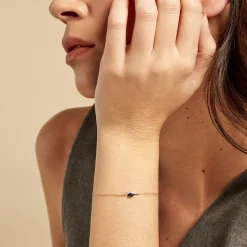 Histoire d'Or Bracelet Emotion Diamant or jaune saphir