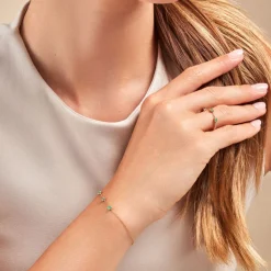 Histoire d'Or Bracelet Esmerald Rendez-vous Or Jaune Emeraude