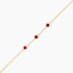 Histoire d'Or Bracelet Esmerald Rendez-Vous Or Jaune Rubis Discount