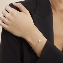 Histoire d'Or Bracelet Evren Argent Blanc Pierre De Synthese argent blanc pierre blanc Discount