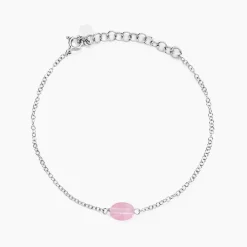 Histoire d'Or Bracelet Evren Argent Blanc Pierre De Synthese argent blanc pierre rose