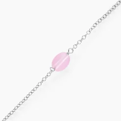 Histoire d'Or Bracelet Evren Argent Blanc Pierre De Synthese argent blanc pierre rose