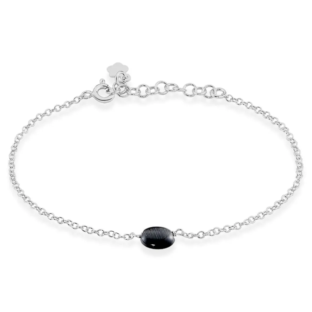 Histoire d'Or Bracelet Evren Argent Blanc Pierre De Synthese argent blanc pierre noire Discount