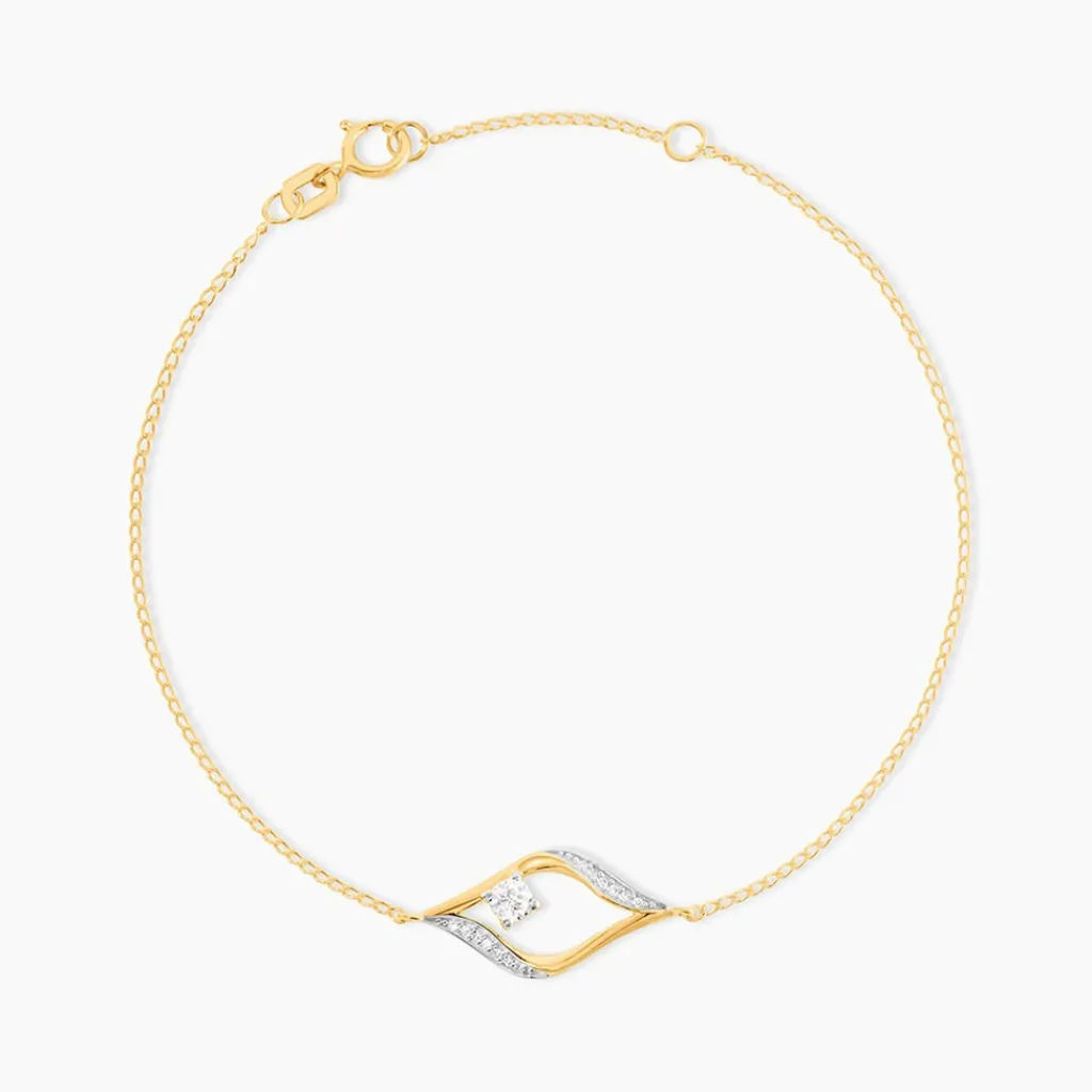 Histoire d'Or Bracelet Eye Or Jaune Oxyde De Zirconium Online