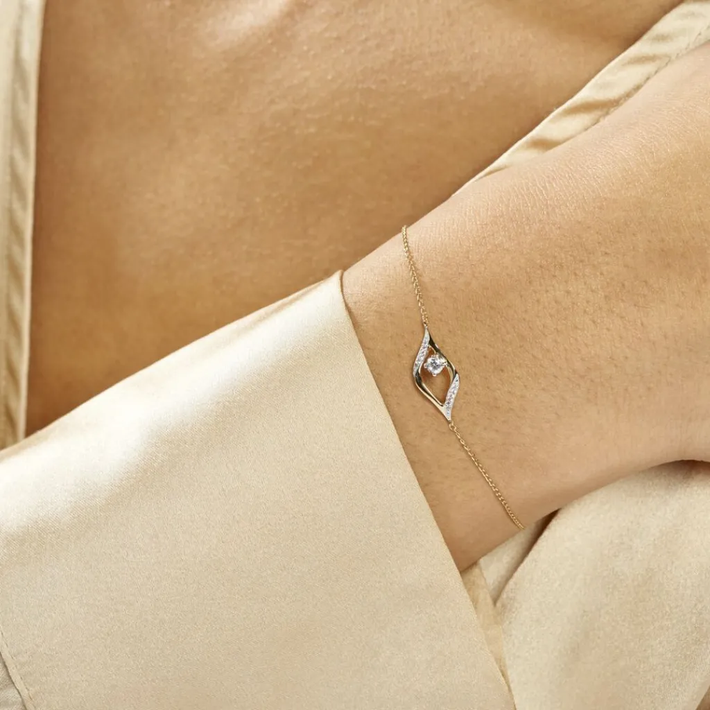 Histoire d'Or Bracelet Eye Or Jaune Oxyde De Zirconium Online