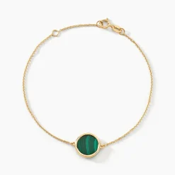 Histoire d'Or Bracelet Florica Or Jaune Malachite Outlet