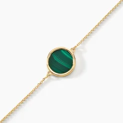 Histoire d'Or Bracelet Florica Or Jaune Malachite Outlet