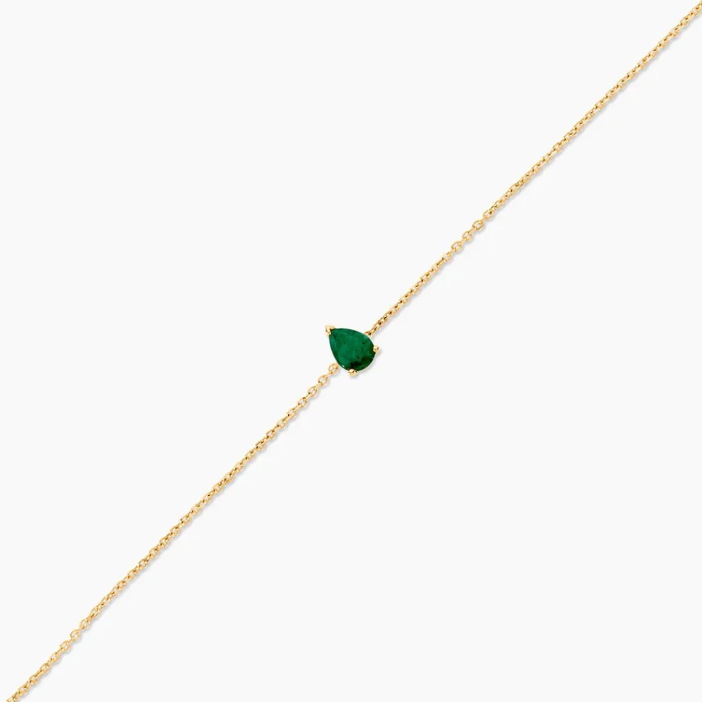 Histoire d'Or Bracelet Gathbiyya Or Jaune Emeraude