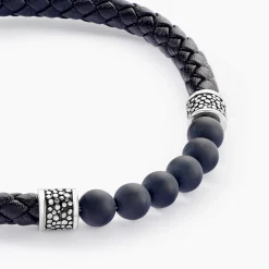 JOURDAN Bracelet Genaelleae Acier Blanc Agate Clearance