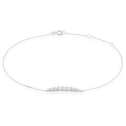 Histoire d'Or Bracelet Georas Or Blanc Oxyde Best