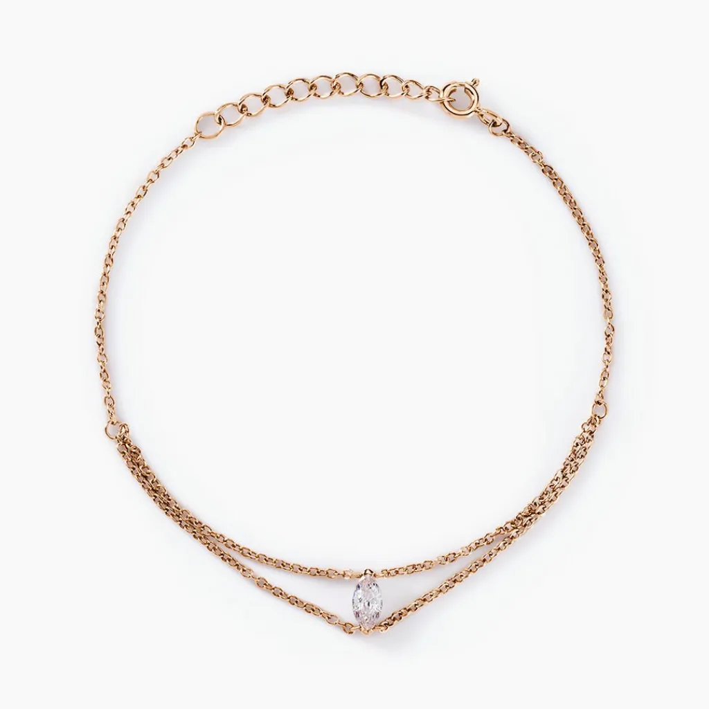 Histoire d'Or Bracelet Giulette De Zirconium argent rose oxyde Outlet