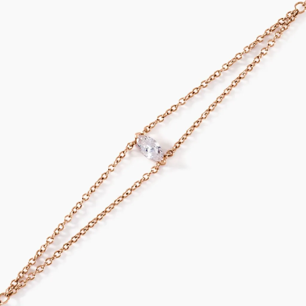 Histoire d'Or Bracelet Giulette De Zirconium argent rose oxyde Outlet